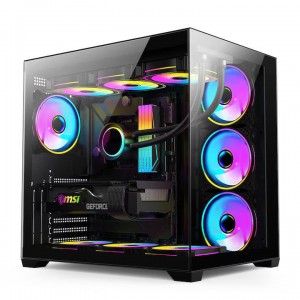 Calculator PC Gaming Intel Raptor Lake Refresh i5-14600Kf pana la 5.3GHz, 32GB DDR5, SSD 1TB M.2, nVidia RTX5050 8GB GDDR6, Carcasa Cube LED, Licenta Microsoft Windows 11 Professional